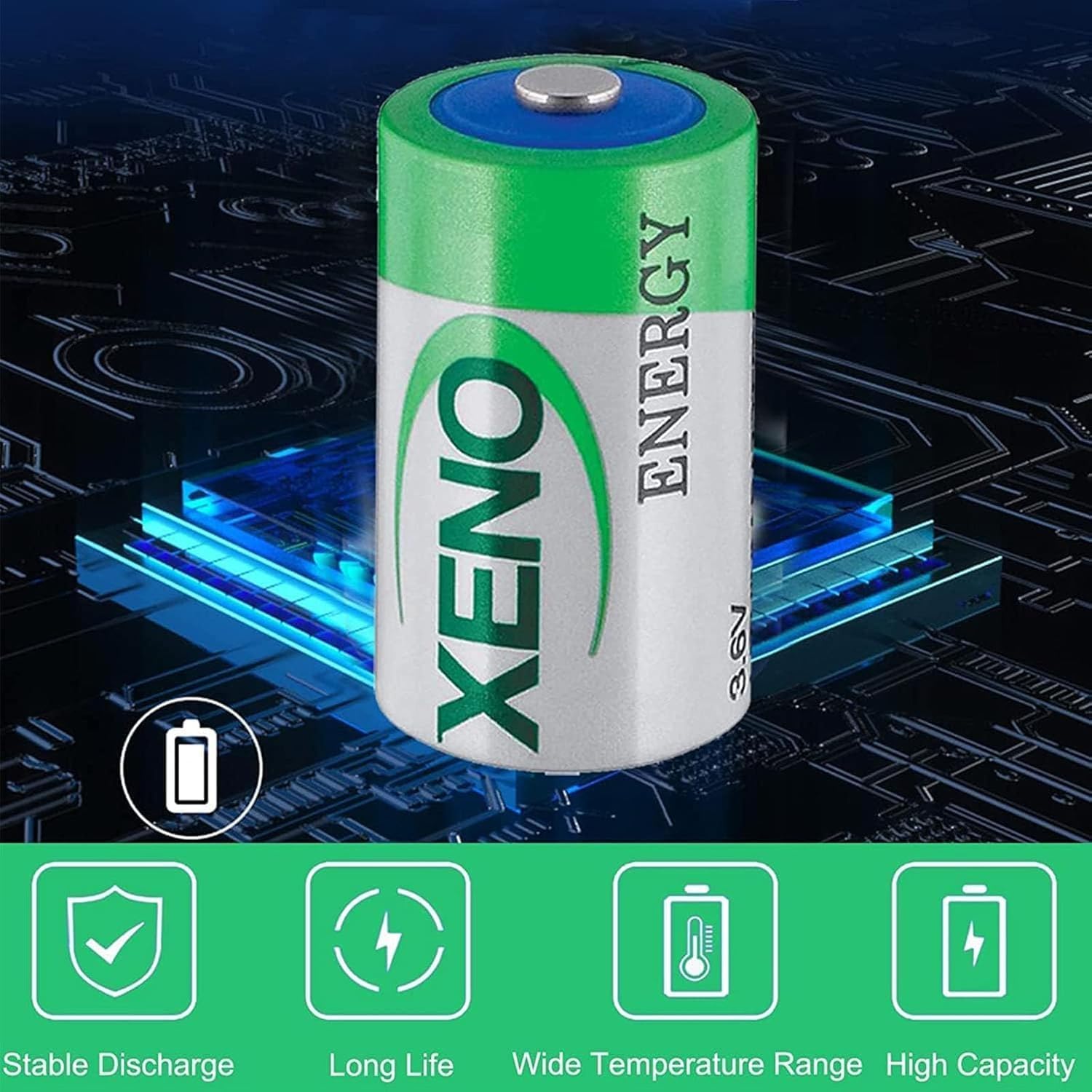 Amazon.co.jp: Xeno Energy XL-050F 1/2 AA 3.6V リチウム電池 70個